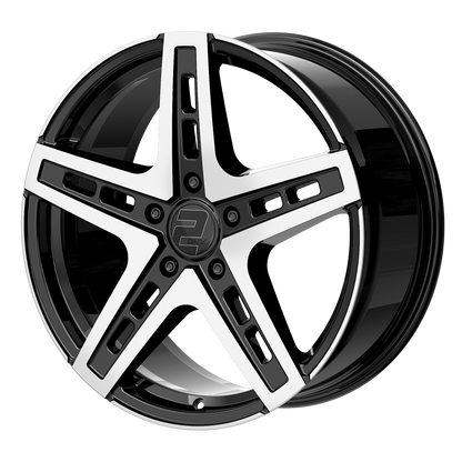 2DRV Felge WH38 Schwarz Hochglanzpoliert