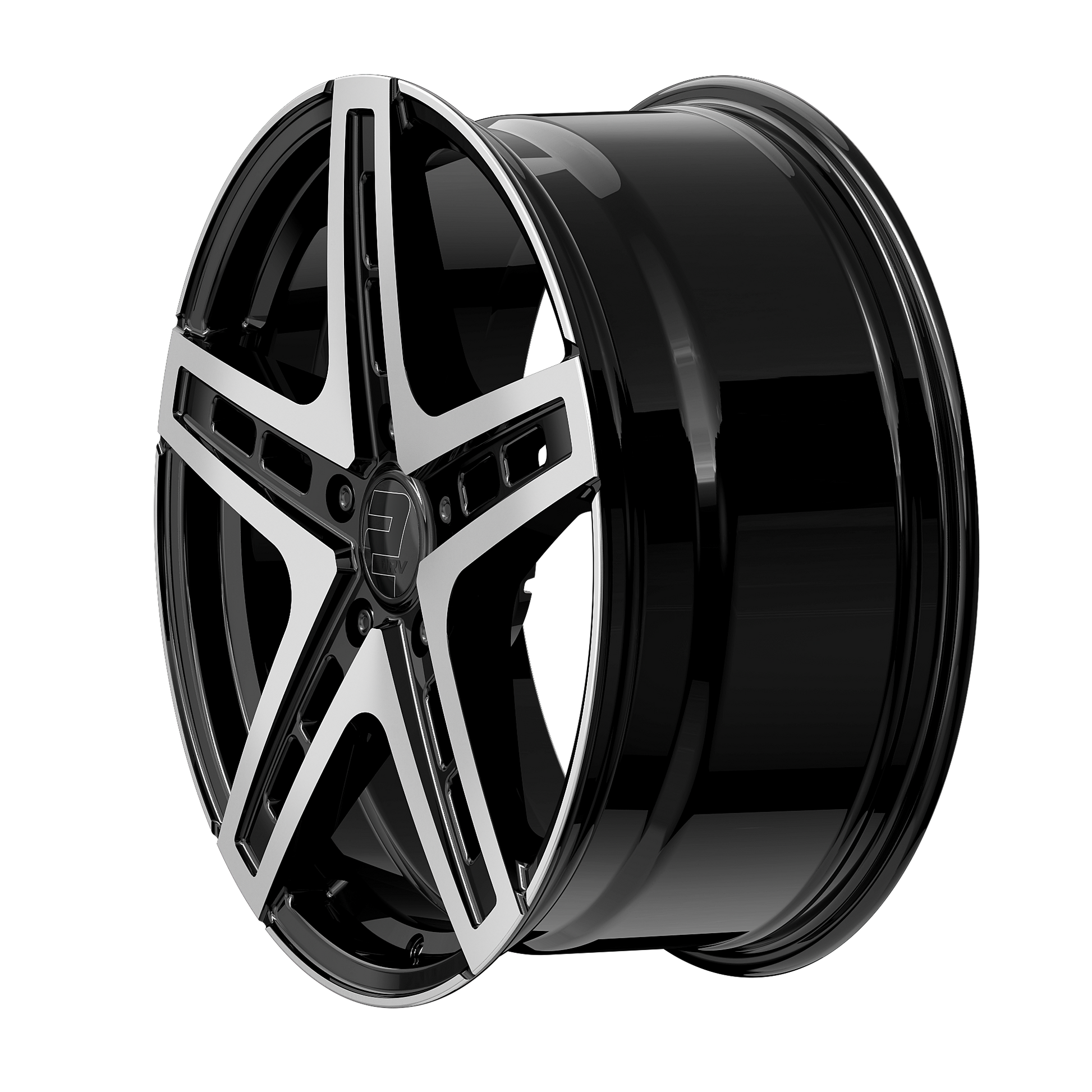 2DRV Felge WH38 Schwarz Hochglanzpoliert