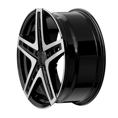 2DRV Felge WH38 Schwarz Hochglanzpoliert