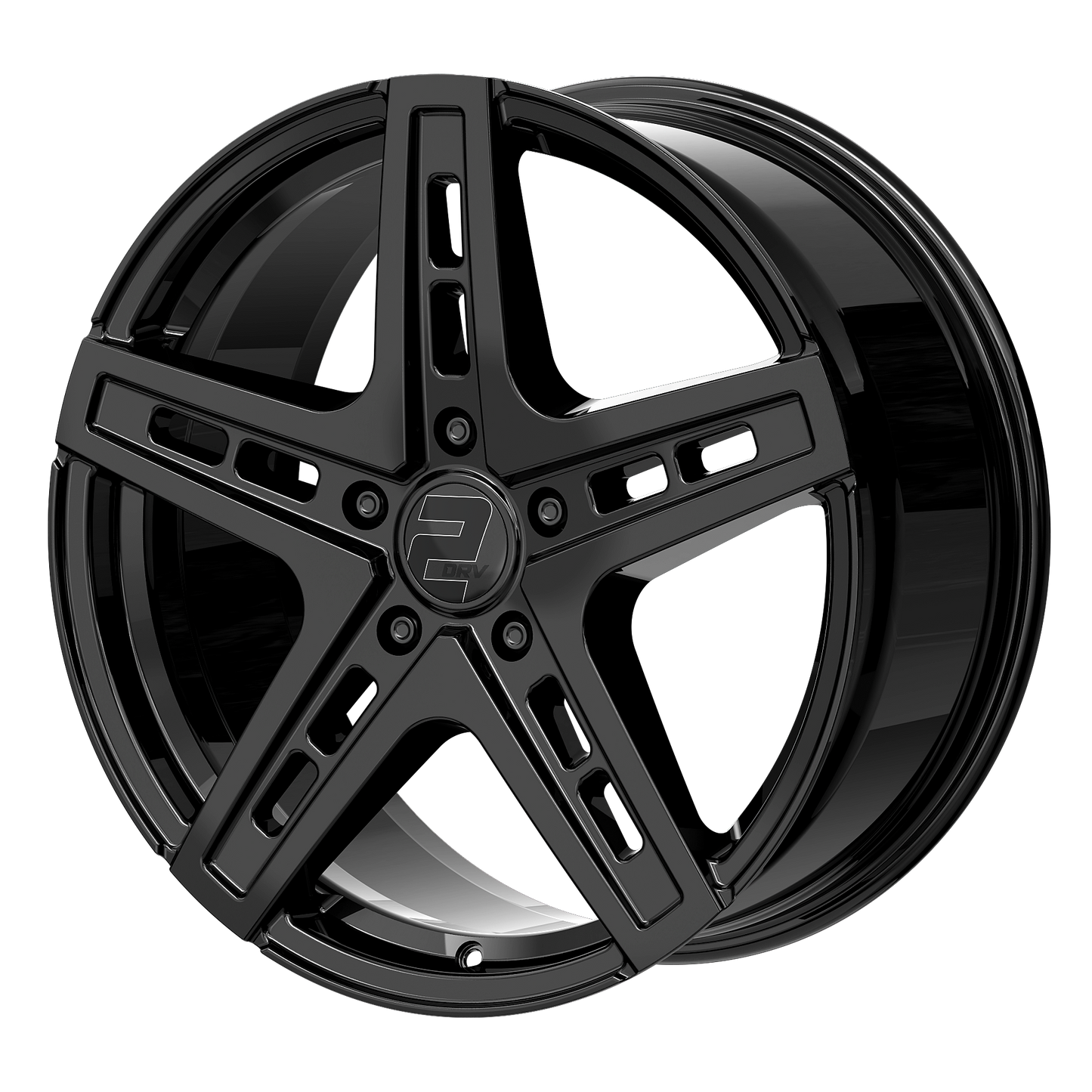 2DRV Felge WH38 Schwarz glänzend lackiert