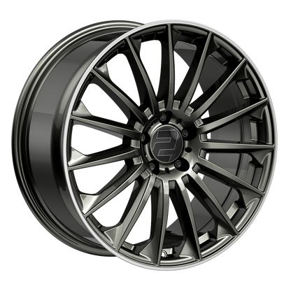 2DRV Felge WH39 Dark Gunmetal lackiert mit Hochglanzpoliertem Felgenbett