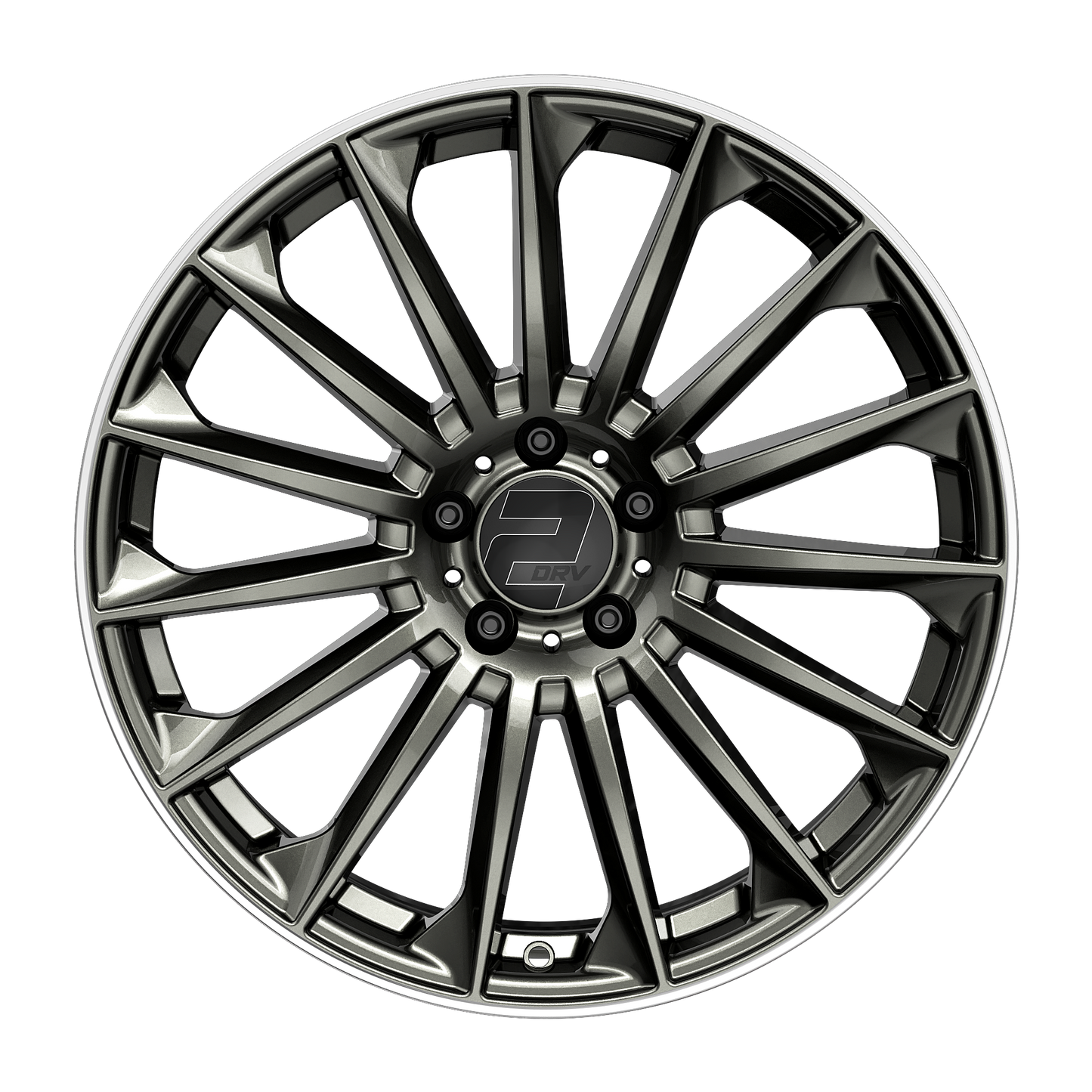 2DRV Felge WH39 Dark Gunmetal lackiert mit Hochglanzpoliertem Felgenbett
