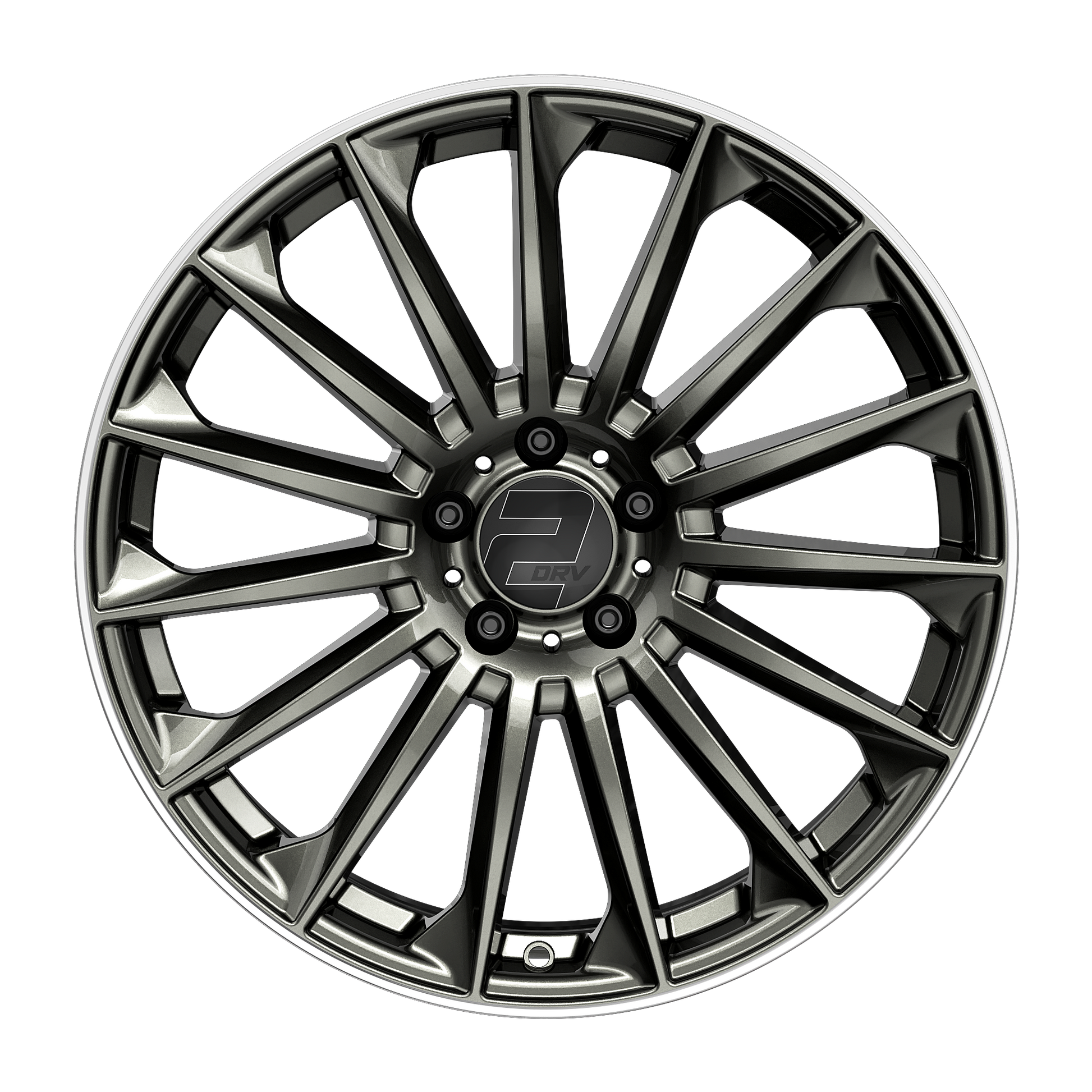2DRV Felge WH39 Dark Gunmetal lackiert mit Hochglanzpoliertem Felgenbett