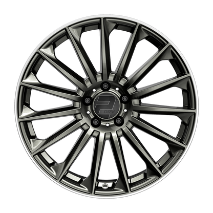 2DRV Felge WH39 Dark Gunmetal lackiert mit Hochglanzpoliertem Felgenbett