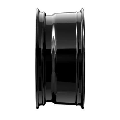 2DRV Felge WH39 Schwarz glänzend lackiert mit Hochglanzpoliertem Felgenbett