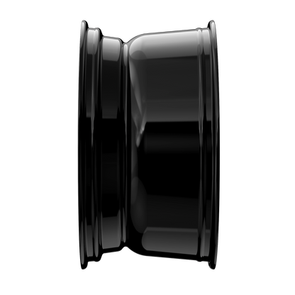 AXXION Felge Y1 Schwarz glänzend lackiert mit Hochglanzpoliertem Felgenbett