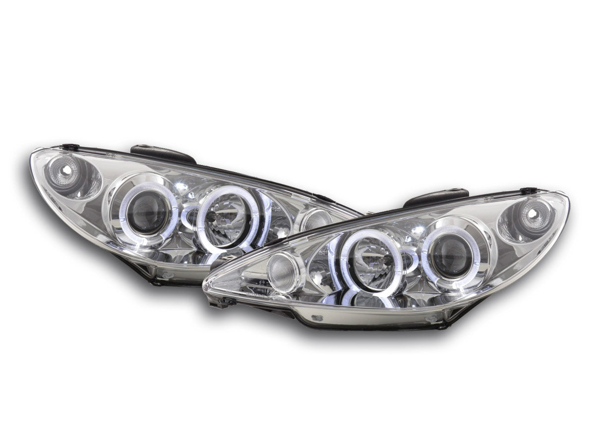 Scheinwerfer Set Peugeot 206 Typ S16 99- Bj. 02-05 chrom