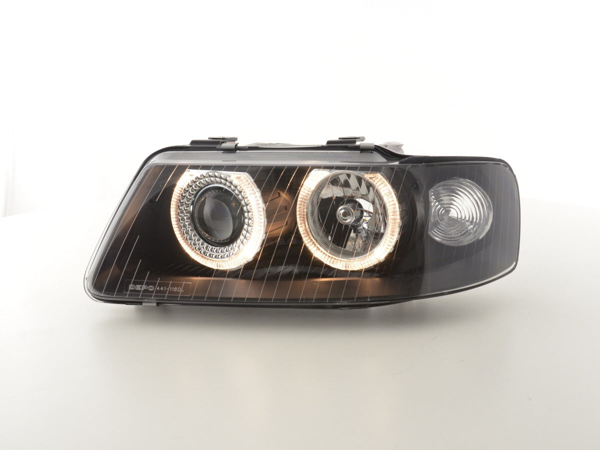 Scheinwerfer Set Angel Eyes Audi A3 Typ 8L  01-03 schwarz