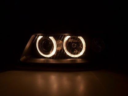 Scheinwerfer Set Angel Eyes Audi A3 Typ 8L  01-03 schwarz