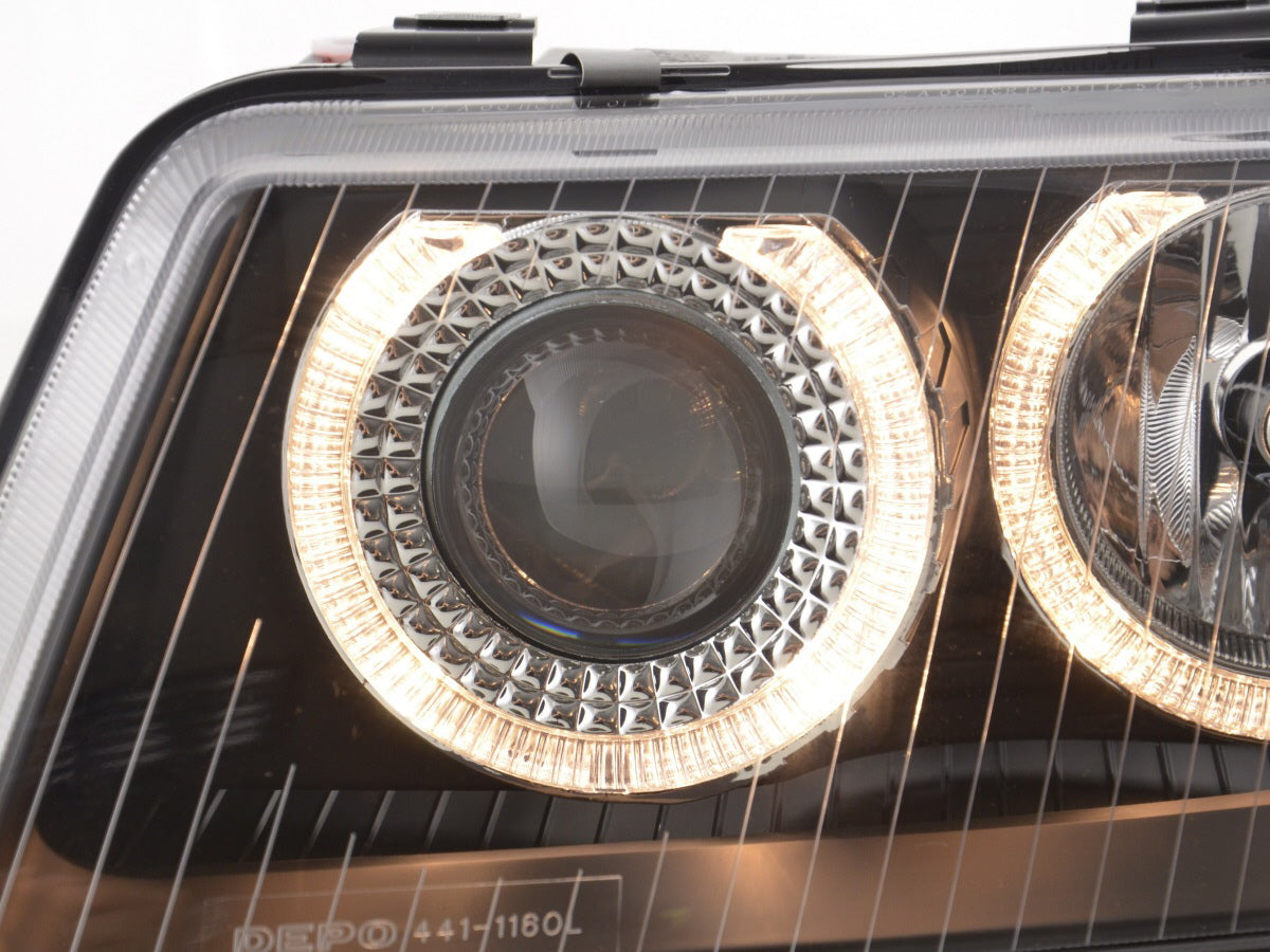 Scheinwerfer Set Angel Eyes Audi A3 Typ 8L  01-03 schwarz