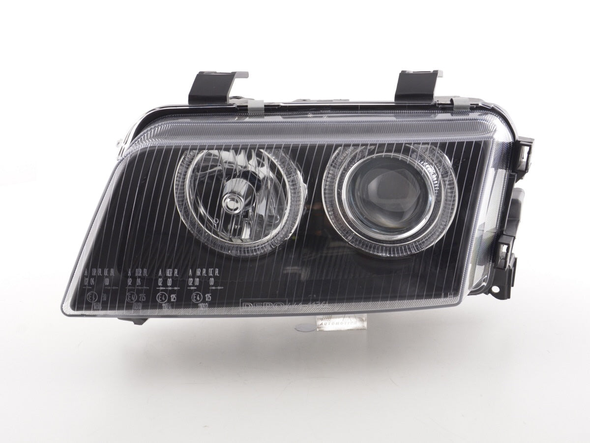 Scheinwerfer Set Angel Eyes Audi A4 Typ B5 Bj. 95-99 schwarz
