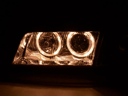 Scheinwerfer Set Angel Eyes Audi A4 Typ B5  95-99 chrom