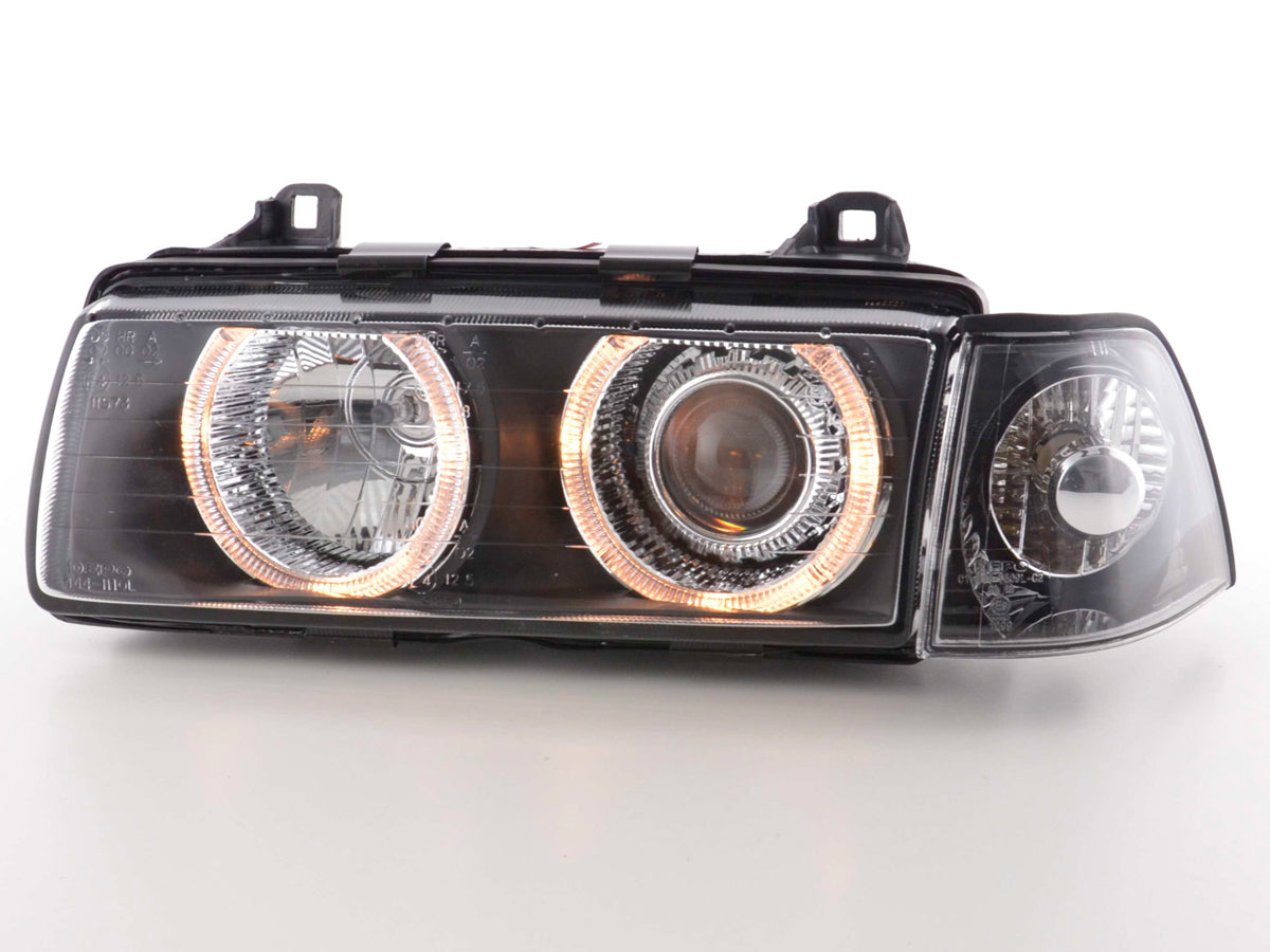 Scheinwerfer Angel Eyes BMW 3er Limo Typ E36  92-98 schwarz