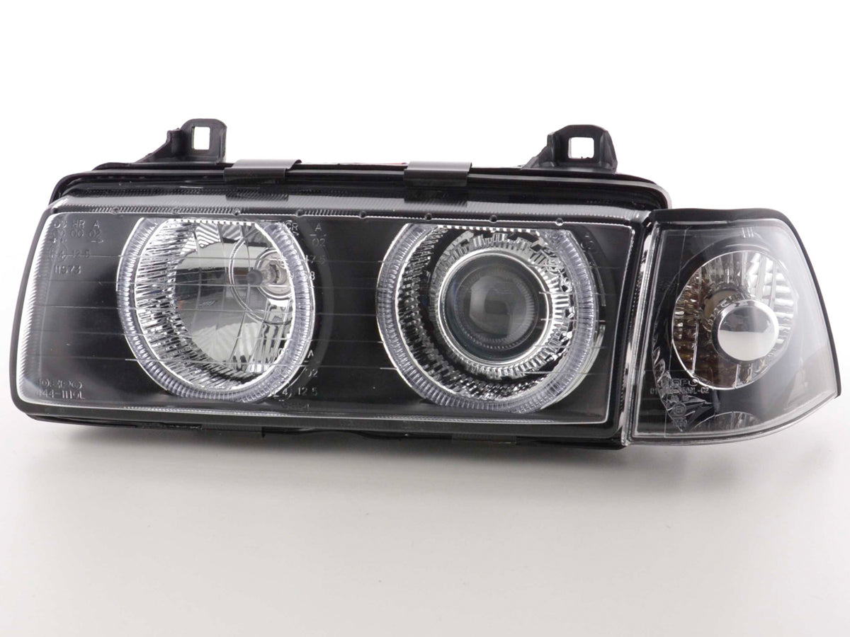 Scheinwerfer Angel Eyes BMW 3er Limo Typ E36  92-98 schwarz