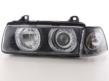 Scheinwerfer Angel Eyes BMW 3er Limo Typ E36  92-98 schwarz