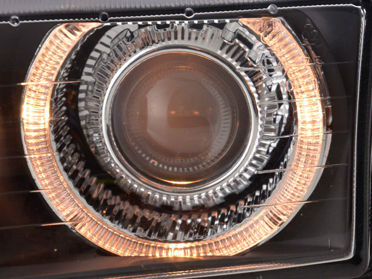 Scheinwerfer Angel Eyes BMW 3er Limo Typ E36  92-98 schwarz