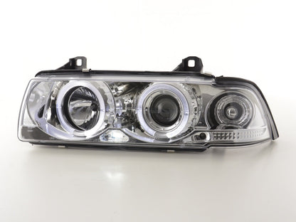 Scheinwerfer Set BMW 3er Coupe Typ E36 Bj. 92-98 chrom