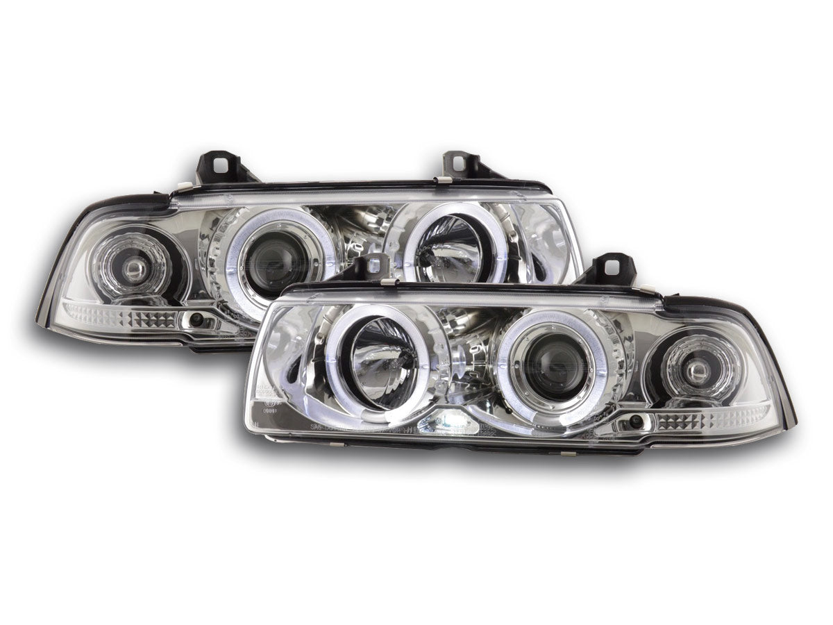 Scheinwerfer Set BMW 3er Coupe Typ E36 Bj. 92-98 chrom