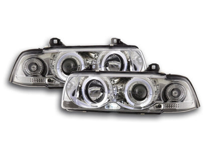 Scheinwerfer Set BMW 3er Coupe Typ E36 Bj. 92-98 chrom