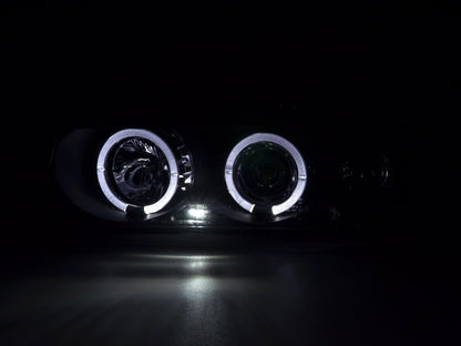 Scheinwerfer Set Angel Eyes BMW 3er E36 Limo/Touring Bj. 92-98 schwarz