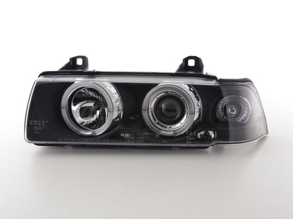 Scheinwerfer Set BMW 3er Limo Typ E36 Bj. 92-98 schwarz