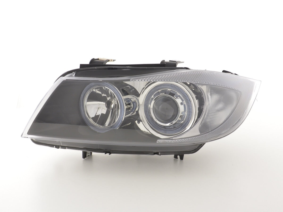 Scheinwerfer Set Angel Eyes BMW 3er Limo Typ E90 Bj. 05-08 schwarz