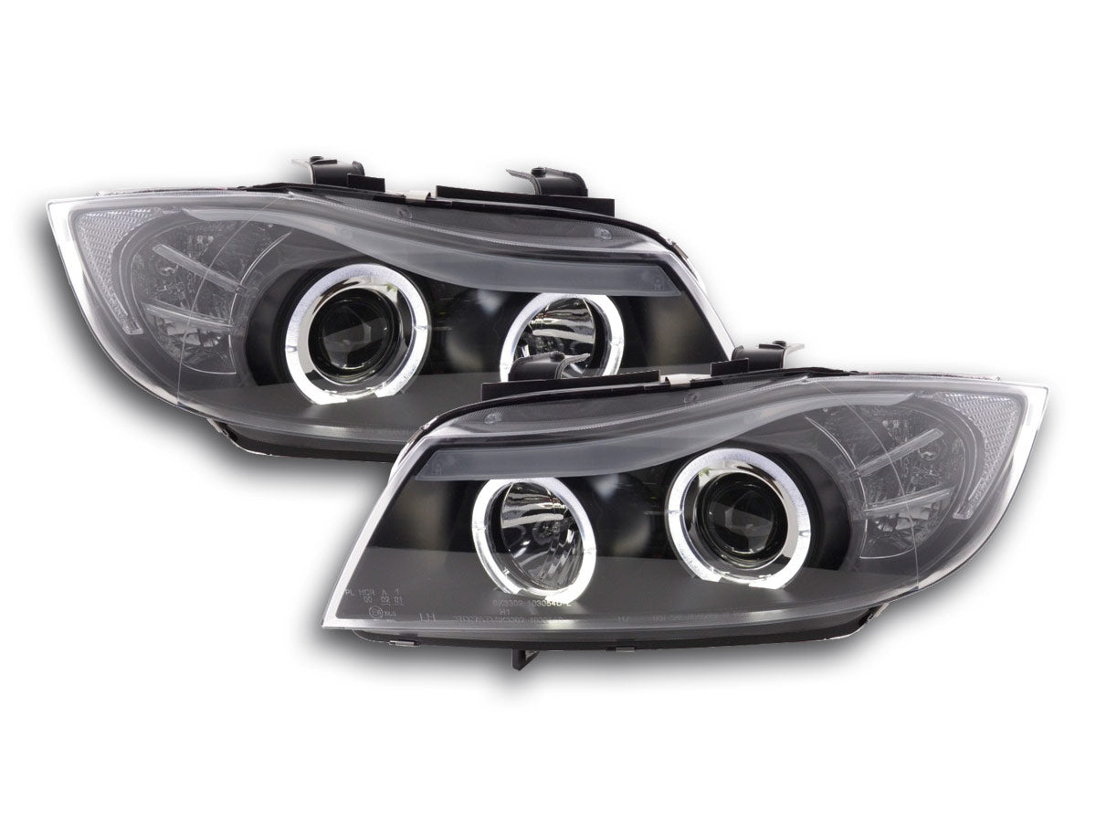 Scheinwerfer Set BMW 3er Typ E90/E91 Bj. 05-08 schwarz
