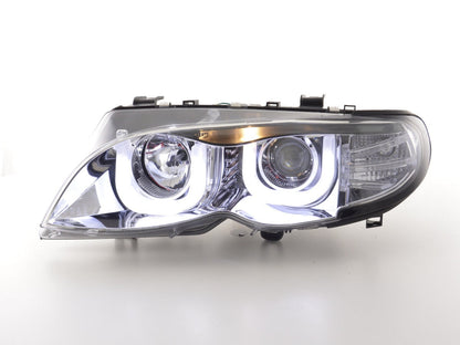 Scheinwerfer Set Angel Eyes BMW 3er E46 Limo/Touring Bj. 02-05 chrom