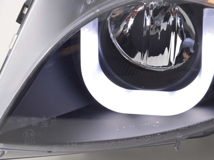 Scheinwerfer Set Angel Eyes BMW 3er E46 Limo/Touring Bj. 02-05 schwarz