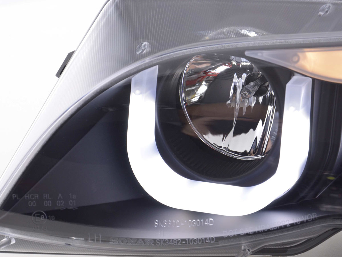 Scheinwerfer Set Angel Eyes BMW 3er E46 Limo/Touring Bj. 02-05 schwarz