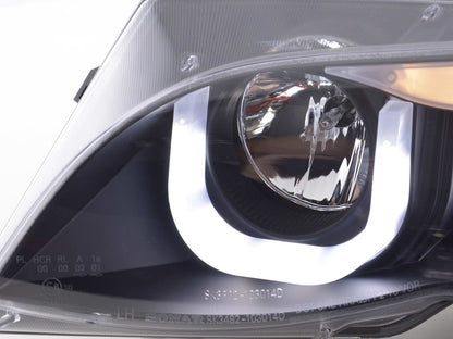Scheinwerfer Set Angel Eyes BMW 3er E46 Limo/Touring Bj. 02-05 schwarz