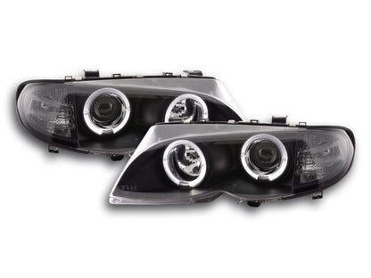 Scheinwerfer Set BMW 3er E46 Limo/Touring Bj. 02-05 schwarz für Rechtslenker