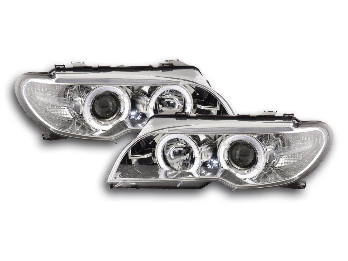 Scheinwerfer Set BMW 3er E46 Coupe/Cabrio Bj. 03-05 chrom