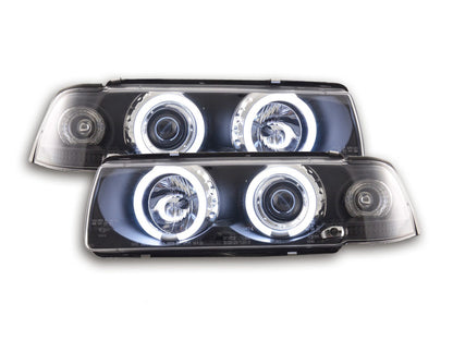 Scheinwerfer Set Angel Eyes CCFL BMW 3er E36 Coupe/Cabrio Bj. 92-98 schwarz