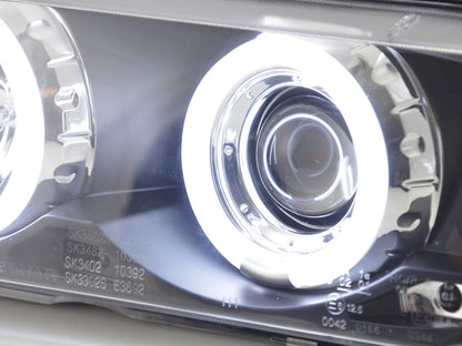 Scheinwerfer Set Angel Eyes CCFL BMW 3er E36 Limo Bj. 92-98 schwarz