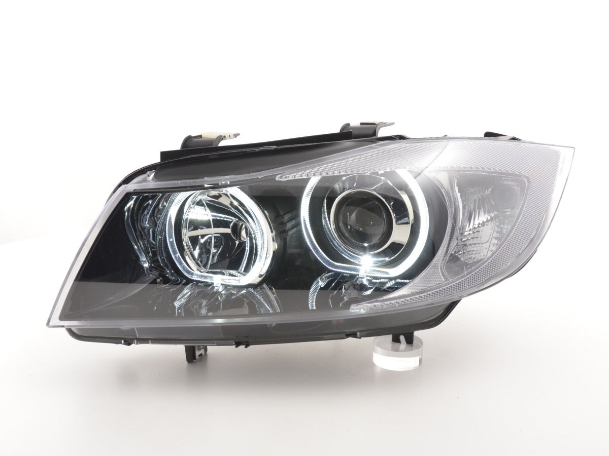 Scheinwerfer Set Angel Eyes LED BMW 3er E90/E91 Bj. 2005-2011 schwarz