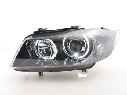 Scheinwerfer Set Angel Eyes LED BMW 3er E90/E91 Bj. 2005-2011 schwarz
