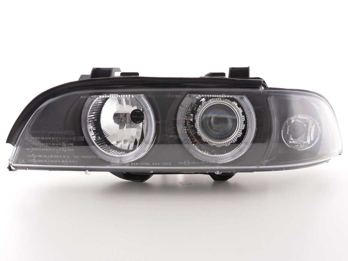 Scheinwerfer Set Xenon Angel Eyes BMW 5er Typ E39  95-00 schwarz