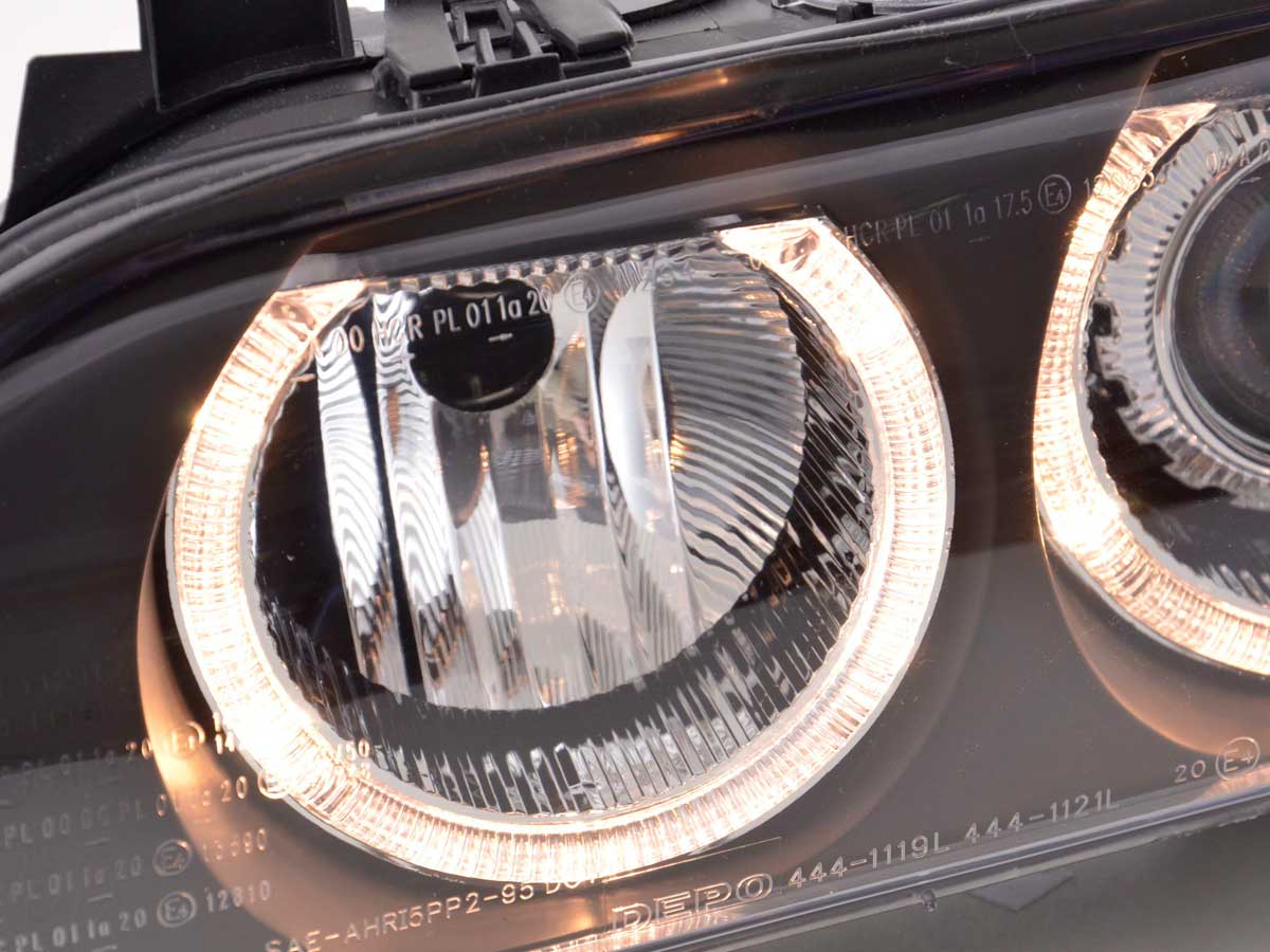 Scheinwerfer Set Xenon Angel Eyes BMW 5er Typ E39  95-00 schwarz