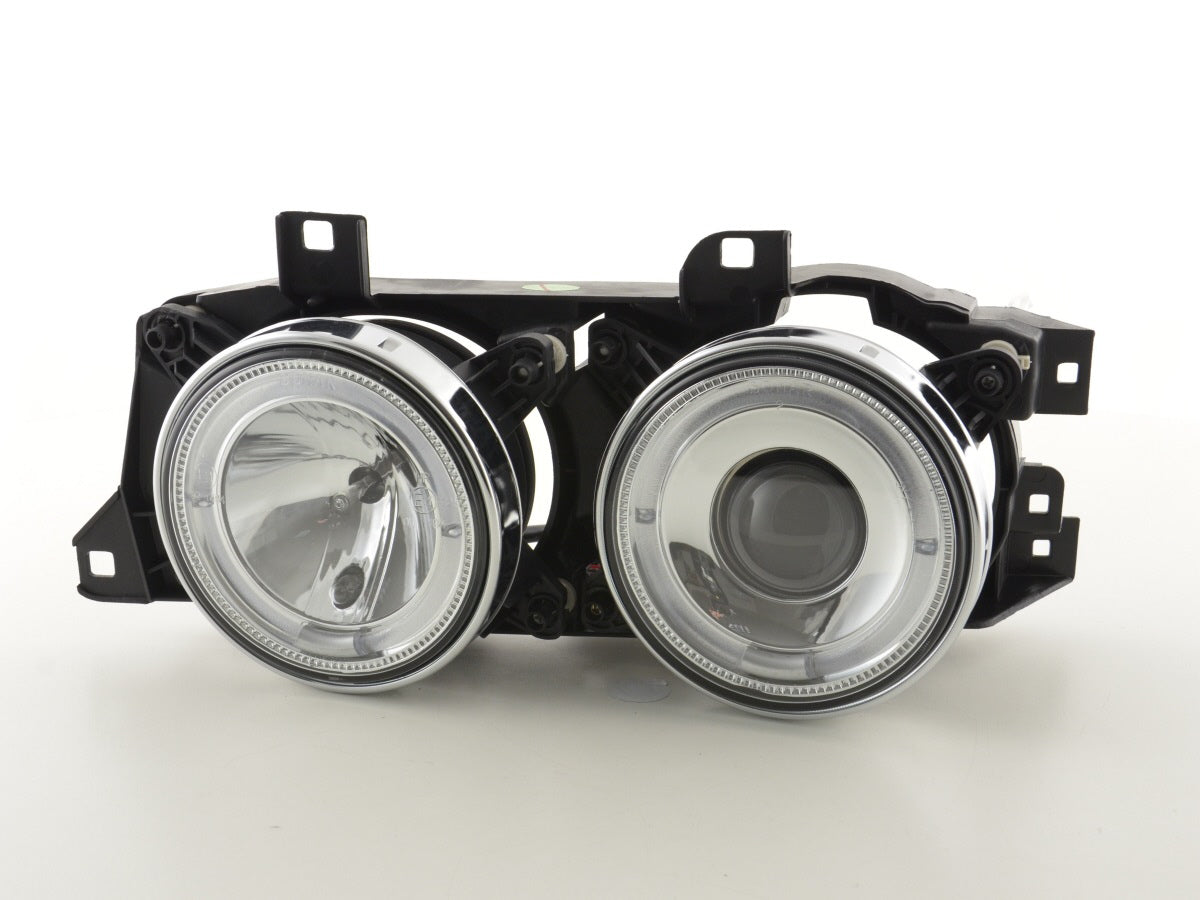 Scheinwerfer Set BMW 5er Typ E34 Bj. 88-94 chrom
