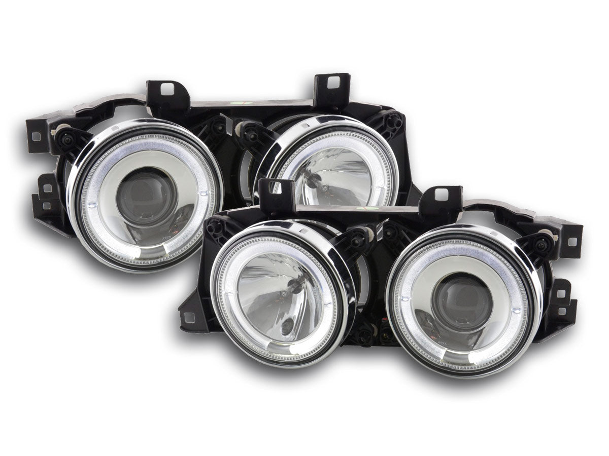Scheinwerfer Set BMW 5er Typ E34 Bj. 88-94 chrom