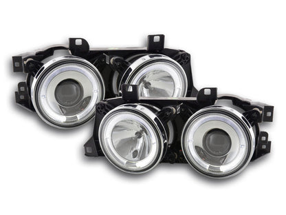 Scheinwerfer Set BMW 5er Typ E34 Bj. 88-94 chrom