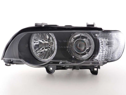 Scheinwerfer Set Angel Eyes BMW X5 Typ E53 Bj. 00-03 schwarz