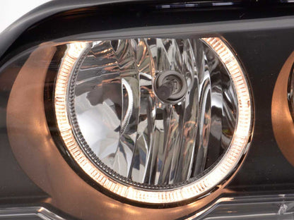 Scheinwerfer Set Angel Eyes BMW X5 Typ E53 Bj. 00-03 schwarz