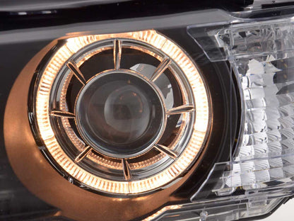 Scheinwerfer Set Angel Eyes BMW X5 Typ E53 Bj. 00-03 schwarz