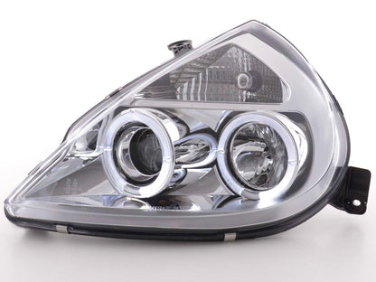 Scheinwerfer Set Angel Eyes Ford KA Typ RBT Bj. 96-08 chrom