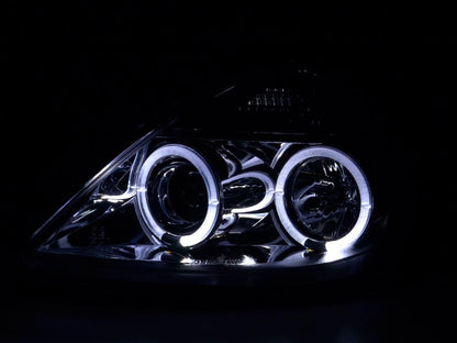 Scheinwerfer Set Angel Eyes Ford KA Typ RBT Bj. 96-08 chrom