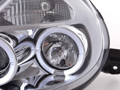 Scheinwerfer Set Angel Eyes Ford KA Typ RBT Bj. 96-08 chrom
