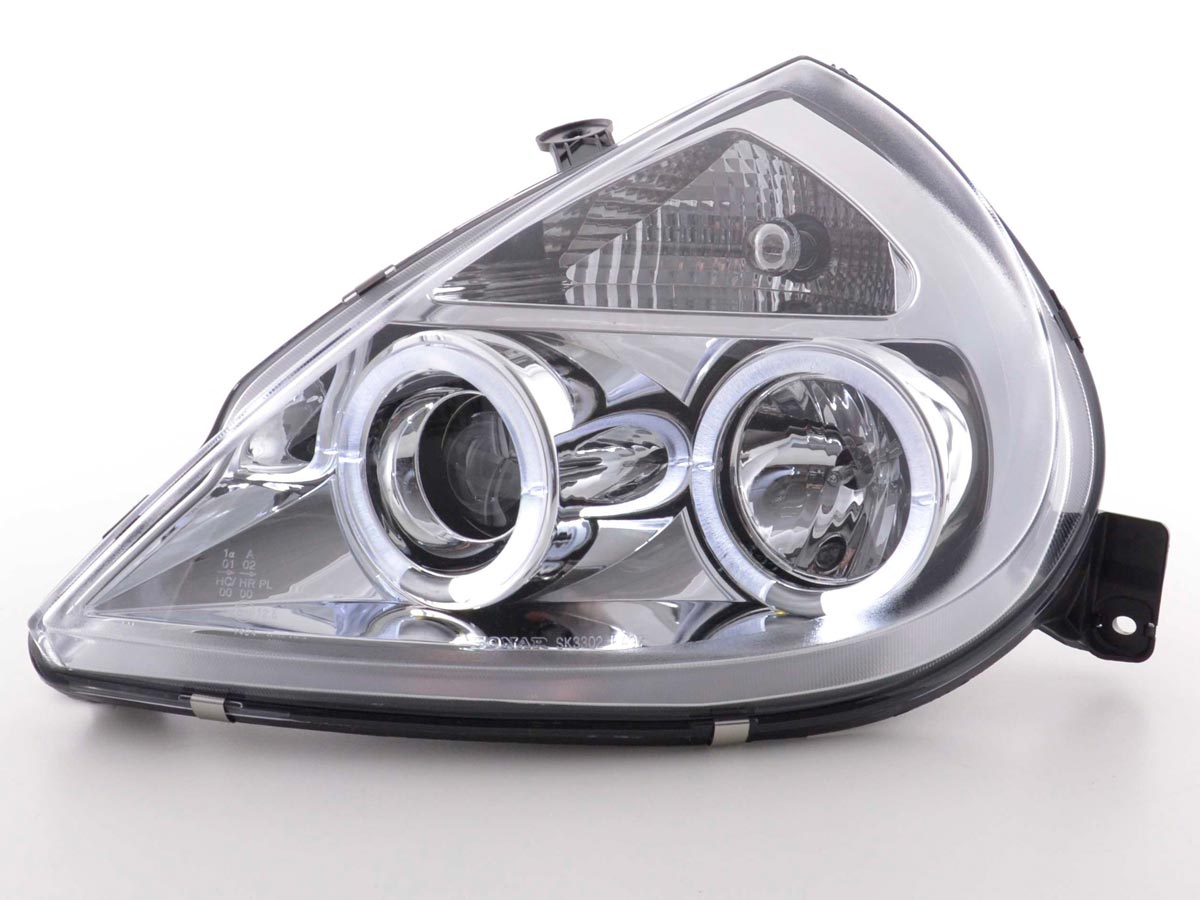 Scheinwerfer Set Angel Eyes Ford KA Typ RBT Bj. 96-08 chrom