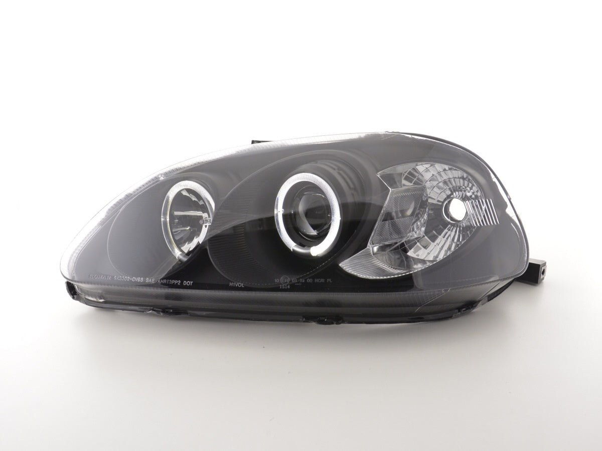 Scheinwerfer Set Honda Civic Coupe/Civic 4-trg. Bj. 96-98 schwarz